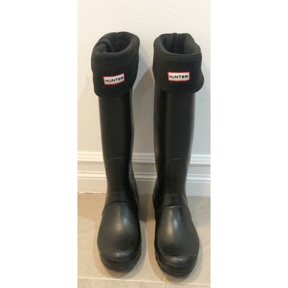 HUNTER ORIGINAL MATTE BLACK TALL RAIN BOOT - Picture 8 of 14